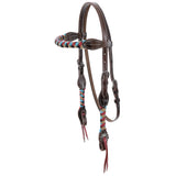 New! Showman Desert Blaze Mohair Browband Headstall and Breastcollar Set - Country Scene Saddlery and Pet Supplies