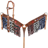 New! Showman Freedom Star One Ear Headstall and Breastcollar Set - Country Scene Saddlery and Pet Supplies