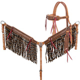 New! Showman Woven West Browband Headstall and Breastcollar Set - Country Scene Saddlery and Pet Supplies