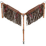 New! Showman Woven West Browband Headstall and Breastcollar Set - Country Scene Saddlery and Pet Supplies