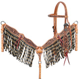 New! Showman Twisted Vine Browband Headstall and Breastcollar Set - Country Scene Saddlery and Pet Supplies