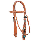 New! Showman Wrangler Twist Browband Headstall and Breastcollar Set - Country Scene Saddlery and Pet Supplies