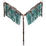 New! Showman Weathered Steer Twist Browband Headstall and Breastcollar Set - Country Scene Saddlery and Pet Supplies