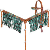New! Showman Sunfire Mesa Beaded Browband Headstall and Breastcollar Set - Country Scene Saddlery and Pet Supplies