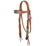 New! Showman Sunfire Mesa Beaded Browband Headstall and Breastcollar Set - Country Scene Saddlery and Pet Supplies