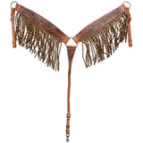 NEW! Showman Brandin’ Pen Browband Headstall and Breastcollar Set with Fringe - Country Scene Saddlery and Pet Supplies