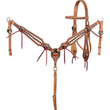 New! Showman Cow Camp Browband Headstall and Breastcollar Set - Country Scene Saddlery and Pet Supplies