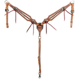 New! Showman Cow Camp Browband Headstall and Breastcollar Set - Country Scene Saddlery and Pet Supplies
