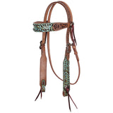 New! Showman Rustic Rose Browband Headstall and Breastcollar Set - Country Scene Saddlery and Pet Supplies