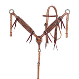 New! Showman Petal Trail Browband Headstall and Breastcollar Set - Country Scene Saddlery and Pet Supplies