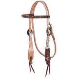 New! Showman Autumn Hide Browband Headstall and Breastcollar Set