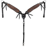 New! Showman Midnight Wing Browband Headstall and Breastcollar Set