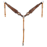 chocolate tooled leather western horse tack set Australia