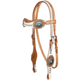 New! Showman® Southern Belle Headstall & Breastcollar Set with Split Reins - Full/Cob - Western Headstall &