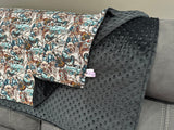 New! PRE-ORDER Minky Blanket - Western Style