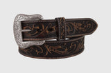 Mens 1 1/2" Tooled Leather Belt - Country Scene Saddlery and Pet Supplies