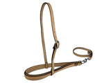 New! Showman Argentina Cow leather Adjustable Noseband and Tiedown - Light - Tie Down Straps
