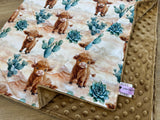 New! PRE-ORDER Minky Blanket - Cactus Highland
