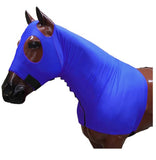 Showman ® Form fitting, breathable Lycra® hood with zipper neck. Elastic bands around nose, - Country Scene Saddlery and Pet Supplies