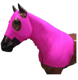 Showman ® Form fitting, breathable Lycra® hood with zipper neck. Elastic bands around nose, - Country Scene Saddlery and Pet Supplies