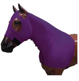 Showman ® Form fitting, breathable Lycra® hood with zipper neck. Elastic bands around nose, - Country Scene Saddlery and Pet Supplies