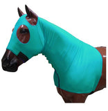 Showman ® Form fitting, breathable Lycra® hood with zipper neck. Elastic bands around nose, - Country Scene Saddlery and Pet Supplies