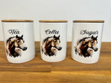 Country Storage Canisters - Horse Collection - Country Scene Saddlery and Pet Supplies