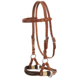New! Showman Argentina Cow Leather Side Pull with Rope Nose - Country Scene Saddlery and Pet Supplies