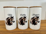 Country Storage Canisters - Horse Collection - Country Scene Saddlery and Pet Supplies