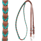 NEW! Martin Saddlery Barrel Reins 3/4″ Laced with Latigo Leather - Country Scene Saddlery and Pet Supplies