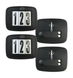 New! Hamag™ Pony Leather Bridle Number Holders (Pair) - 3 digit