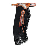 New! Showman Cowpuncher Black Chinks - Country Scene Saddlery and Pet Supplies