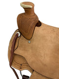 New! Showman Argentina Cow Leather Roughout Western Roper Saddle - 16 Inch - Country Scene Saddlery and Pet Supplies