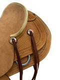 New! Showman Argentina Cow Leather Roughout Western Roper Saddle - 16 Inch - Country Scene Saddlery and Pet Supplies