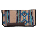 New! Fort Worth Contoured Saddle Pad - Turquoise 32" x 32" - Country Scene Saddlery and Pet Supplies