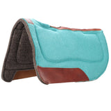 New! Fort Worth Felt Barrel Pad w/Shim Built Up - Turquoise 30" x 30" - Country Scene Saddlery and Pet Supplies