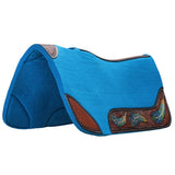 New! Fort Worth Feather Tooled Felt Saddle Pad - 30" x 30" - Country Scene Saddlery and Pet Supplies