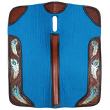 New! Fort Worth Feather Tooled Felt Saddle Pad - 30" x 30" - Country Scene Saddlery and Pet Supplies