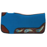 New! Fort Worth Feather Tooled Felt Saddle Pad - 30" x 30" - Country Scene Saddlery and Pet Supplies