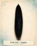 New! Standard Length - DYED BLACK - Horse Tails