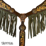 New! DUCK HUNT LEATHER FRINGE BREASTCOLLAR - Country Scene Saddlery and Pet Supplies
