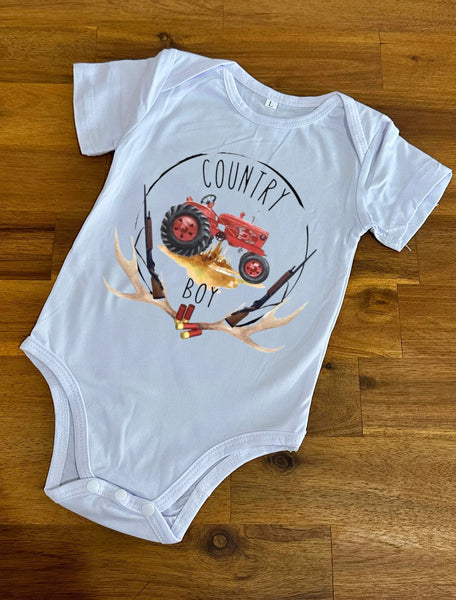 New! Country Onesie - Country Boy