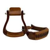 NEW! Showman Dark Finish Wooden Stirrups Product ID: EWS-1003-DF - Country Scene Saddlery and Pet Supplies