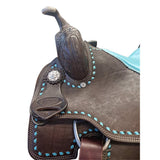 New! *SPECIAL ORDER* Barrel Race Saddle w/Opti Flex Tree - Turquoise - Country Scene Saddlery and Pet Supplies