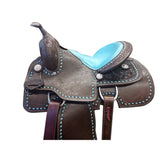 New! *SPECIAL ORDER* Barrel Race Saddle w/Opti Flex Tree - Turquoise - Country Scene Saddlery and Pet Supplies