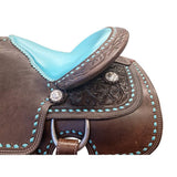 New! *SPECIAL ORDER* Barrel Race Saddle w/Opti Flex Tree - Turquoise - Country Scene Saddlery and Pet Supplies