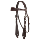 New! Fort Worth Basket Weave Jewel Headstall - Brown - Country Scene Saddlery and Pet Supplies