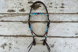 New! TRuby Rose Beaded Browband Bridle – Turquoise - Country Scene Saddlery and Pet Supplies