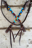New! TRuby Rose Beaded Browband Bridle – Turquoise - Country Scene Saddlery and Pet Supplies
