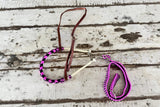 New! Braided Nylon Rope Noseband and Nylon Tie Down- Pink - Country Scene Saddlery and Pet Supplies